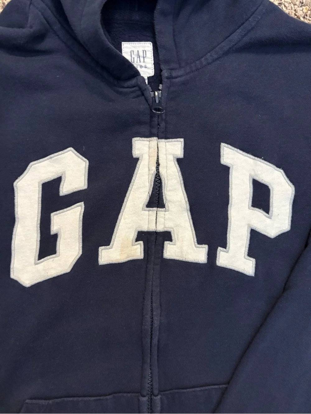 GAP Kids XXL Navy Logo Zip Hoodie